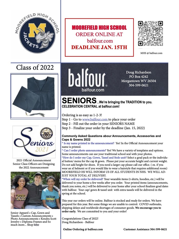 Senior Cap and Gown Info