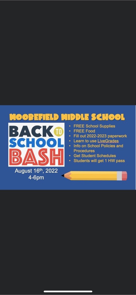 Reminder - Back to School Night at Moorefield Middle School 